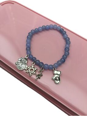Winter wonderland handcrafted charm bracelet by me